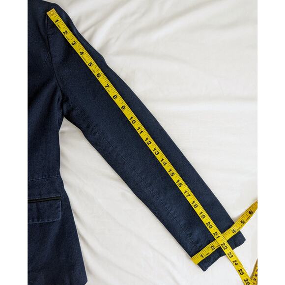 BANANA REPUBLIC Denim Tuxedo Blazer Size 2 - Picture 11 of 11